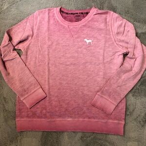 Victoria’s Secret PINK Lightweight Classic Crew Sweatshirt Pullover Rose L NWT